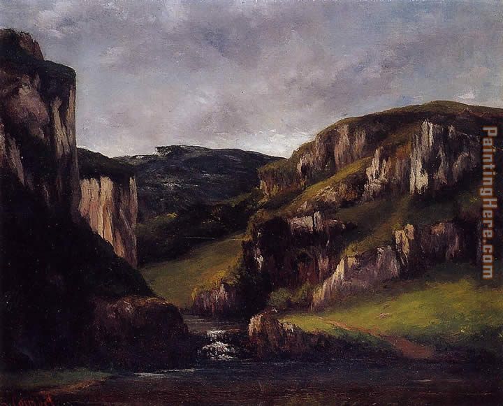 Cliffs near Ornans painting - Gustave Courbet Cliffs near Ornans art painting